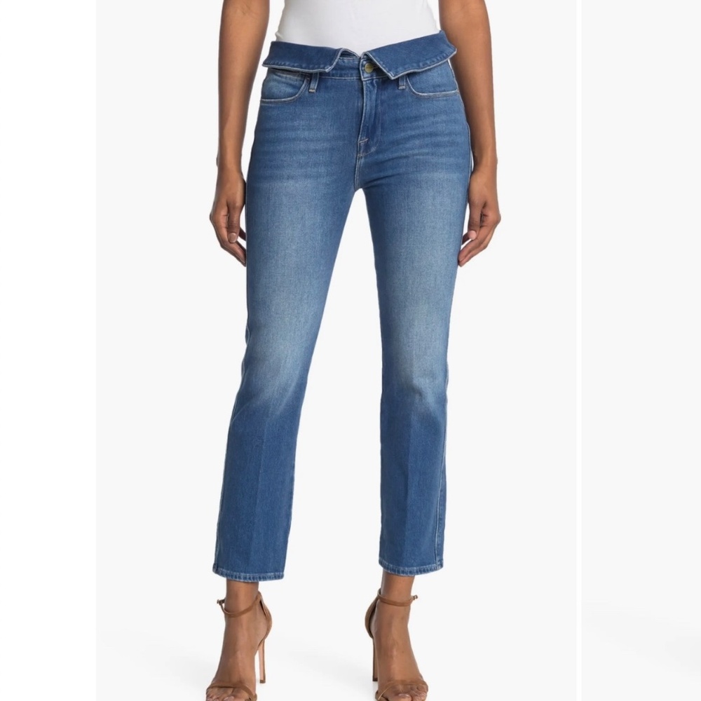 New Frame Le High Fold over Jeans - Stallis Wash